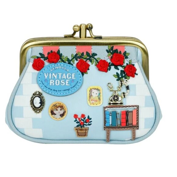 NWT - Vendula London - Vintage Rose Clipper Coin Purse - Picture 1 of 10